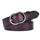 ELIfashion Second Layer Cow Leather Belt Luxury Strap Dress And Jeans Belts Fashion For Women Vintage Buckle casual wild belt