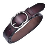 ELIfashion Second Layer Cow Leather Belt Luxury Strap Dress And Jeans Belts Fashion For Women Vintage Buckle casual wild belt