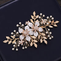 Trendy Wedding Hair Accessories Hair Comb Pearl Headdress Bridal Flower Hair Comb woman Tiara Prom Handmade Hair ornaments