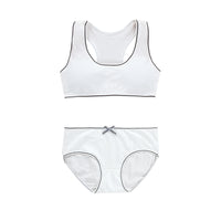 Student Girl Bra Underwear Set Without Steel Ring Cotton Puberty Vest Sports Underwear Teenage Girls Top