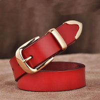 MEDYLA Women's Belt Genuine Leather Fashion Retro Belts High Quality Luxury Brand Ladies Alloy Buckle Casual Jeans Belt