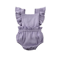 NEW Cute Baby Girl Ruffle Solid Color Romper Jumpsuit Outfits Sunsuit for Newborn Infant Children Clothes Kid Clothing