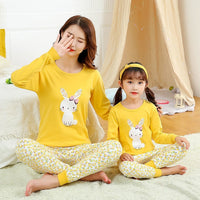 Mother Kids Unicorn Pajamas Mom and Daughter Outfits Family Matching Clothes Homewear Baby Girls Winter Cartoon Cotton Sleepwear