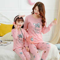 Mother Kids Unicorn Pajamas Mom and Daughter Outfits Family Matching Clothes Homewear Baby Girls Winter Cartoon Cotton Sleepwear