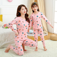 Mother Kids Unicorn Pajamas Mom and Daughter Outfits Family Matching Clothes Homewear Baby Girls Winter Cartoon Cotton Sleepwear