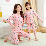 Mother Kids Unicorn Pajamas Mom and Daughter Outfits Family Matching Clothes Homewear Baby Girls Winter Cartoon Cotton Sleepwear