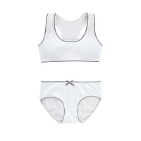 Student Girl Bra Underwear Set Without Steel Ring Cotton Puberty Vest Sports Underwear Teenage Girls Top
