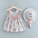 Melario Children's Clothing Baby Girl Clothes Summer Party Clothing for Girls Dress Cherry Dot Princess Dresses Bow Hat Outfits