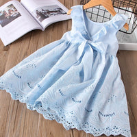 New Summer Girls' Dress Korean Strap Plaid Casual Sleeveless Party Princess Dress Cute Children's Baby Kids Girls Clothing