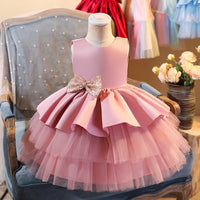 Flower Dress For Girls 1st Birthday Party Wedding Lace Tutu Girl Dress Baby Girl Princess Vestido Costume