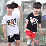 Kid Boys Cartoon Mickey Hands Clothes Set Summer Baby Short Sleeve T Shirts Top+Shorts Pant 2Pcs Girl Sport Suit Outfit Costumes
