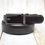 WESTERN AUSPICIOUS Automatic Leather Belt Men Genuine Leather Men Belts with Alloy Buckle Designer Belts Black Coffee 90-130CM