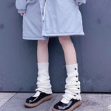 Women Knit Winter Leg Warmers Loose Style Lady Boot Knee High Boot Stockings Leggings Warm Boots Leg