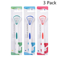 Y-Kelin Silicone Tongue Scrap Brush Cleaning Scraper Food Grade Single Oral Care To Keep Fresh Breath 3Color Pack