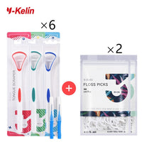 Y-Kelin Silicone Tongue Scrap Brush Cleaning Scraper Food Grade Single Oral Care To Keep Fresh Breath 3Color Pack