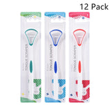 Y-Kelin Silicone Tongue Scrap Brush Cleaning Scraper Food Grade Single Oral Care To Keep Fresh Breath 3Color Pack