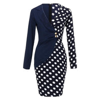 Autumn Dress 2021 NEW For Women Office Lady Plus Size Sexy Solid Turn Down Neck Long Sleeve Buttons Bodycon Work Formal Dress