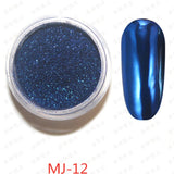 Nail Powder 24 Color Holographic Chrome Mirror Laser Synthetic Resin Pigment Manicure Art Eye Mirror Nail Powder Glitter