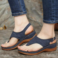 Women Sandals New Clip Toe Wedges Shoes For Women Summer Sandalias Mujer Beach Casual Heels Sandals Platform Flip Flops