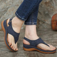 Women Sandals New Clip Toe Wedges Shoes For Women Summer Sandalias Mujer Beach Casual Heels Sandals Platform Flip Flops