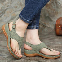 Women Sandals New Clip Toe Wedges Shoes For Women Summer Sandalias Mujer Beach Casual Heels Sandals Platform Flip Flops