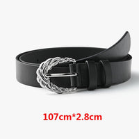 Punk Women Belt Luxury Quality Gold Buckle All-match Retro Waist Strap Jeans Trousers Casual Black Female Waistband Belts