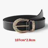 Punk Women Belt Luxury Quality Gold Buckle All-match Retro Waist Strap Jeans Trousers Casual Black Female Waistband Belts