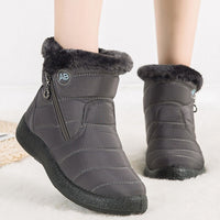 Winter Boots Shoes Women Ankle Boots Cotton Fabric Snow Woman Plush Shoes Ladies Booties Waterproof Shoes Buty Damskie