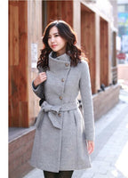 XUXI Women New Coat Ladies Autumn And Winter Manteau Femme Overcoat Cotton Mixing High Quality Coats FZ765
