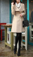 XUXI Women New Coat Ladies Autumn And Winter Manteau Femme Overcoat Cotton Mixing High Quality Coats FZ765
