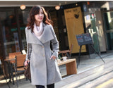 XUXI Women New Coat Ladies Autumn And Winter Manteau Femme Overcoat Cotton Mixing High Quality Coats FZ765