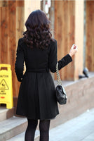 XUXI Women New Coat Ladies Autumn And Winter Manteau Femme Overcoat Cotton Mixing High Quality Coats FZ765