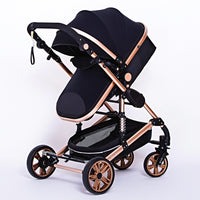 High Landscape Baby Stroller 3 in 1 With Car Seat Pink Stroller Luxury Travel Pram Car seat and Stroller Baby Carrier Pushchair