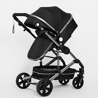High Landscape Baby Stroller 3 in 1 With Car Seat Pink Stroller Luxury Travel Pram Car seat and Stroller Baby Carrier Pushchair