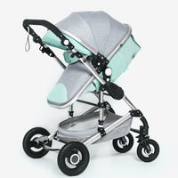 High Landscape Baby Stroller 3 in 1 With Car Seat Pink Stroller Luxury Travel Pram Car seat and Stroller Baby Carrier Pushchair