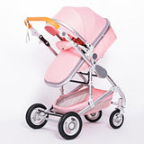 High Landscape Baby Stroller 3 in 1 With Car Seat Pink Stroller Luxury Travel Pram Car seat and Stroller Baby Carrier Pushchair