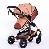 High Landscape Baby Stroller 3 in 1 With Car Seat Pink Stroller Luxury Travel Pram Car seat and Stroller Baby Carrier Pushchair