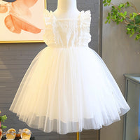 New Summer Girls' Dress Korean Strap Plaid Casual Sleeveless Party Princess Dress Cute Children's Baby Kids Girls Clothing
