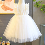 New Summer Girls' Dress Korean Strap Plaid Casual Sleeveless Party Princess Dress Cute Children's Baby Kids Girls Clothing