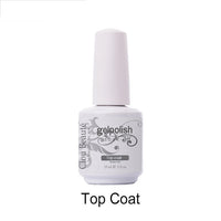Clou Beaute Gel Nail Polish 15ml Base Foundation and No Wipe Top Coat Transparent Primer Soak off Lacquer Rose Gold Varnish