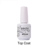 Clou Beaute Gel Nail Polish 15ml Base Foundation and No Wipe Top Coat Transparent Primer Soak off Lacquer Rose Gold Varnish