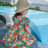 New Summer Girls' Dress Korean Strap Plaid Casual Sleeveless Party Princess Dress Cute Children's Baby Kids Girls Clothing