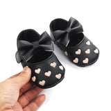 Menoea Baby PU Leather Shoes Baby Boy Girl Baby Bow Soft Soled Non-slip Footwear embroidery Shoes Newborn Infant First Walkers