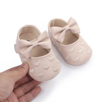 Menoea Baby PU Leather Shoes Baby Boy Girl Baby Bow Soft Soled Non-slip Footwear embroidery Shoes Newborn Infant First Walkers