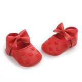 Menoea Baby PU Leather Shoes Baby Boy Girl Baby Bow Soft Soled Non-slip Footwear embroidery Shoes Newborn Infant First Walkers