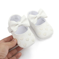 Menoea Baby PU Leather Shoes Baby Boy Girl Baby Bow Soft Soled Non-slip Footwear embroidery Shoes Newborn Infant First Walkers