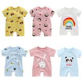 Menoea Newborn Lovely Romper Summer Cartoon Outfits Short Sleeve Costume Infant Clothes Suits Toddler baby clothes romper