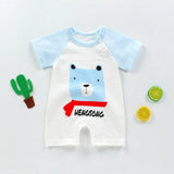 Menoea Newborn Lovely Romper Summer Cartoon Outfits Short Sleeve Costume Infant Clothes Suits Toddler baby clothes romper