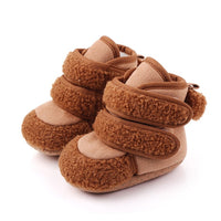 Winter Warm Toddler Boots First Walkers Newborn Baby Girls Boys Velcro Shoes Soft Sole Fur Anti-slip