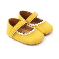 Soft Leather Baby Moccasins Shoes Newborn Rubber Sole First Walkers Floral Border Toddler Shoes Infant Girls Anti-slip Prewalker